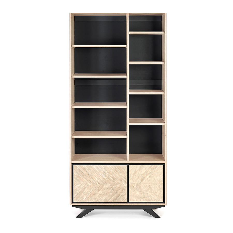 Archer Modern Scandinavian Wooden Oak Bookcase