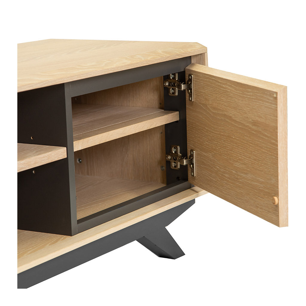 Archer Modern Scandinavian Wooden Oak Wide Entertainment Unit INTERIOR SECRETS  TV2003-VN Helga Entertainment TV Unit