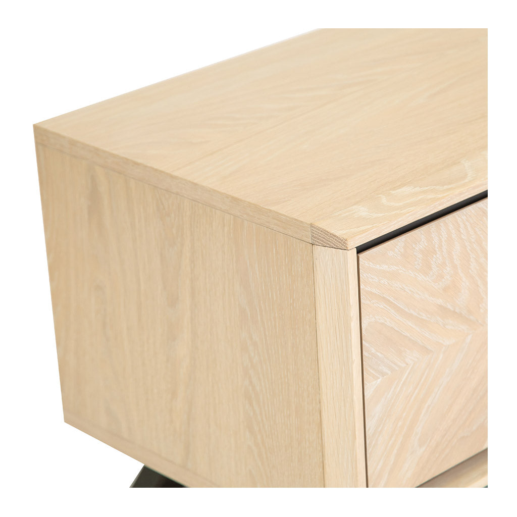 Archer Modern Scandinavian Wooden Oak Entertainment Unit