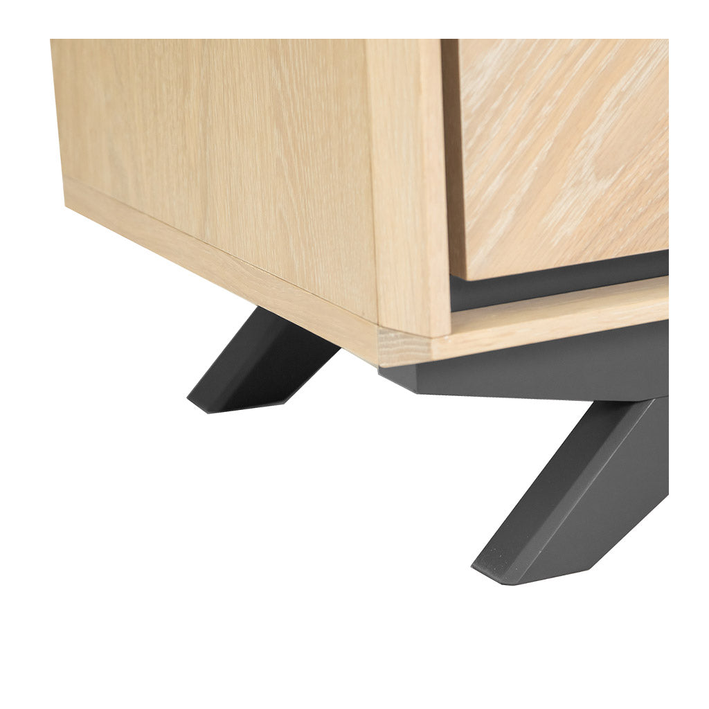 Archer Modern Scandinavian Wooden Oak Entertainment Unit