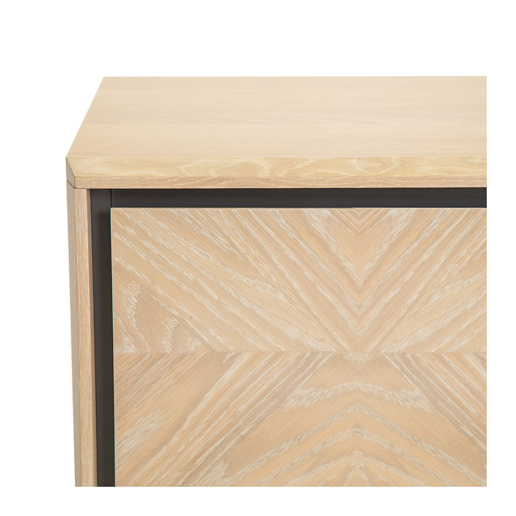 Archer Modern Scandinavian Wooden Oak Entertainment Unit