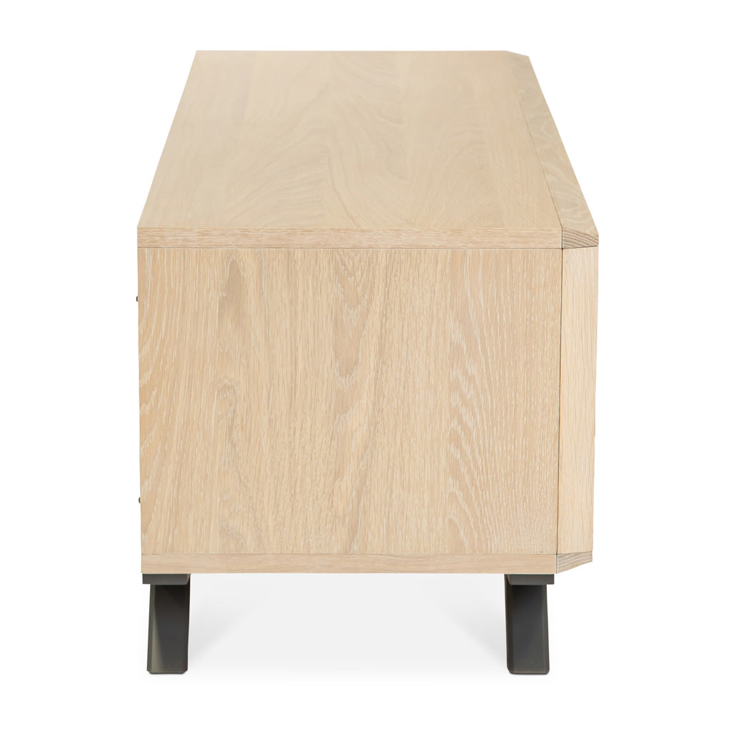 Archer Modern Scandinavian Wooden Oak Entertainment Unit