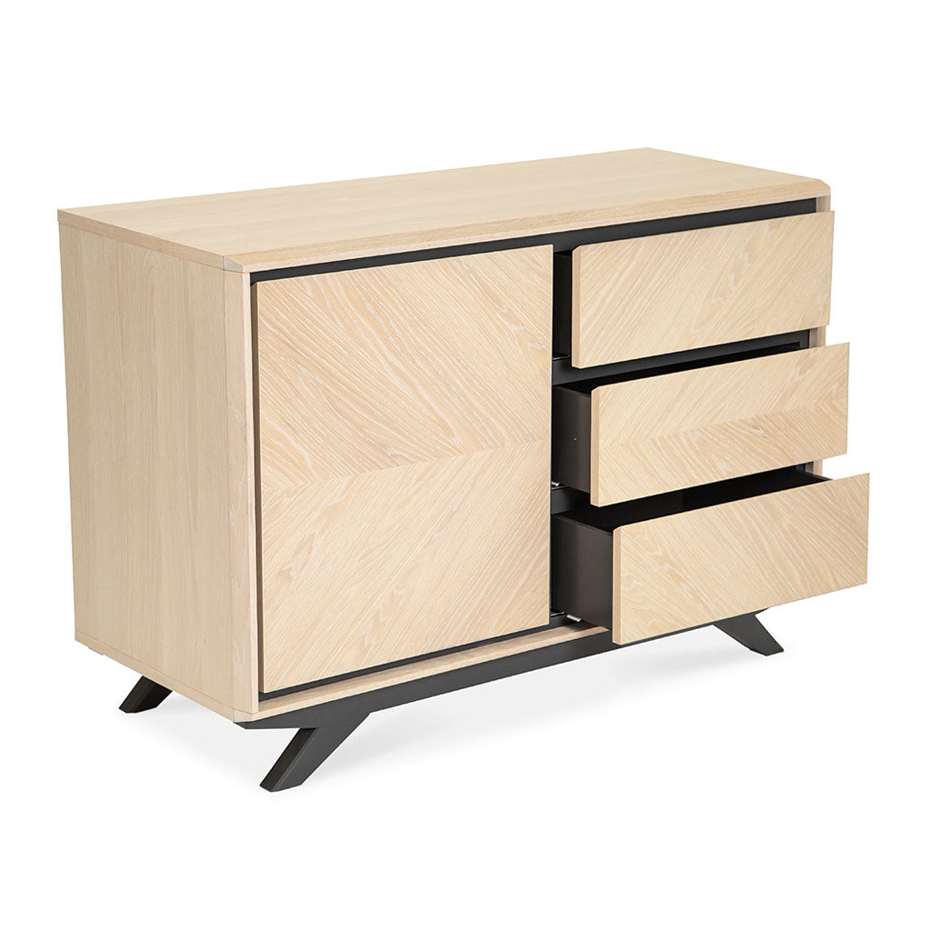 Archer Modern Scandinavian Wooden Oak Sideboard INTERIOR SECRETS  DT2011-VN Helga Narrow Sideboard and Buffet