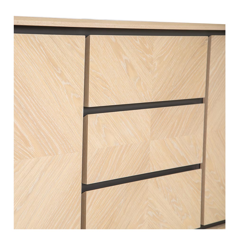 Archer Modern Scandinavian Wooden Oak Sideboard INTERIOR SECRETS  DT2260-VN Helga Wide Sideboard And Buffet