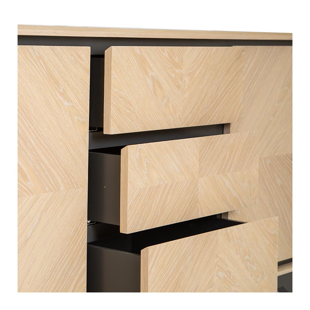 Archer Modern Scandinavian Wooden Oak Sideboard INTERIOR SECRETS  DT2260-VN Helga Wide Sideboard And Buffet