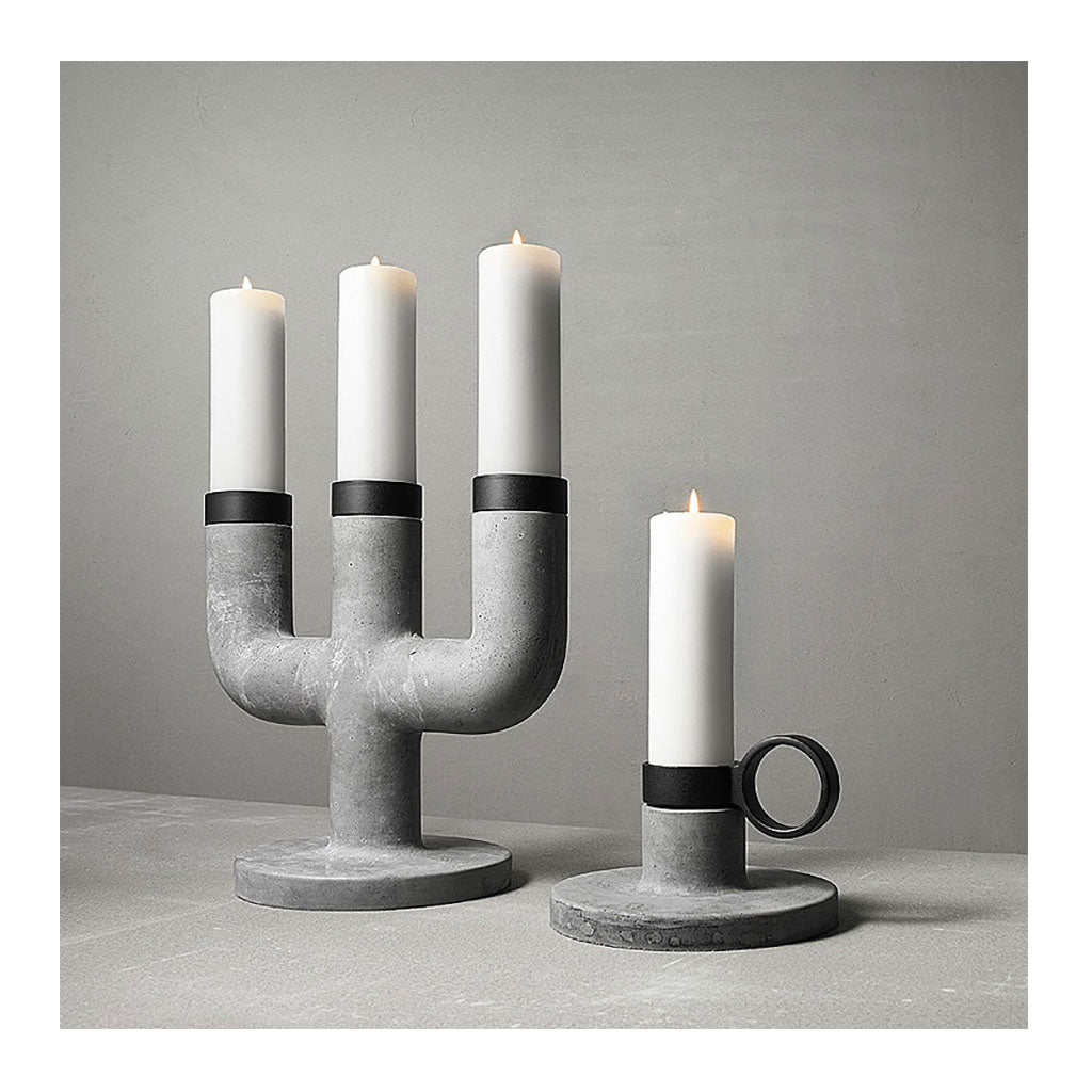 Candle Holders Menu Weight Here Candleholder - Medium, Grey 4757139