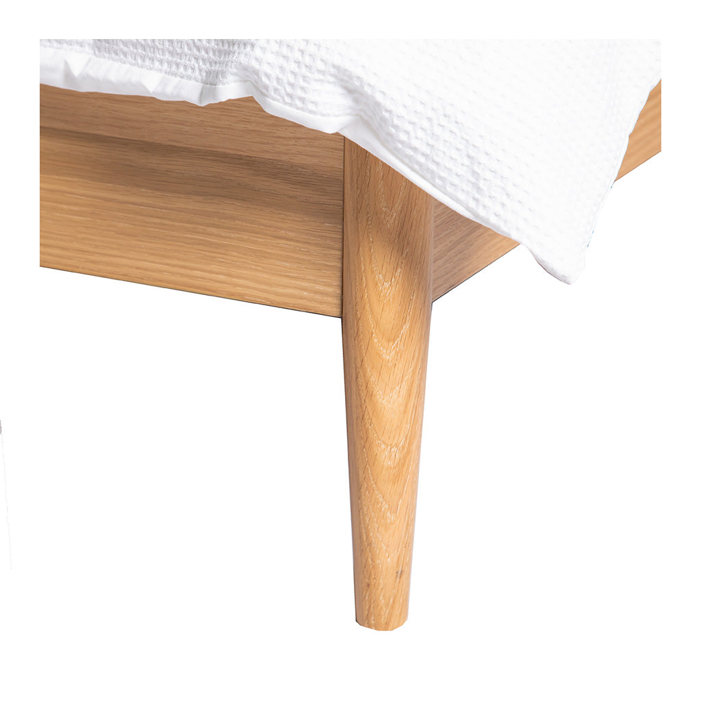 Celia-Danish Scandinavian Wooden Oak Fabric Upholstered King Bed