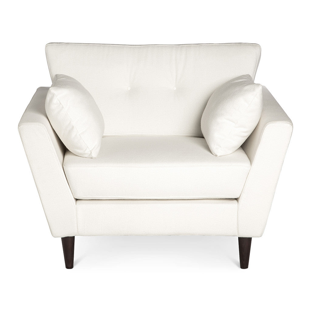 Classic Scandinavian Winston Cashmere Armchair in White