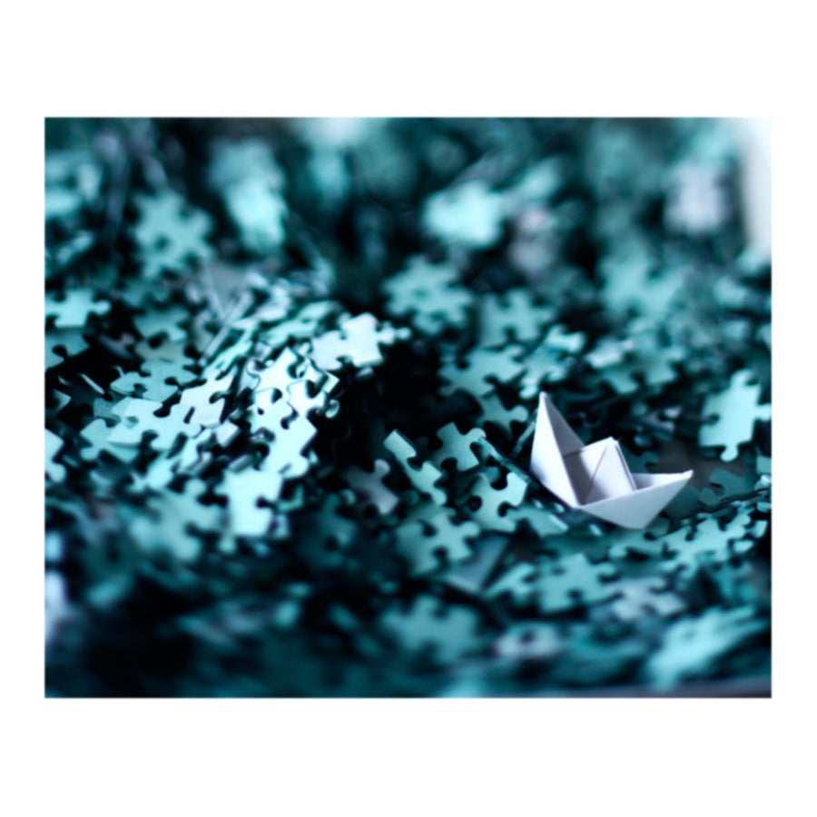 Current Reignbow Jigsaw Puzzle and Paper Boat Photo Print