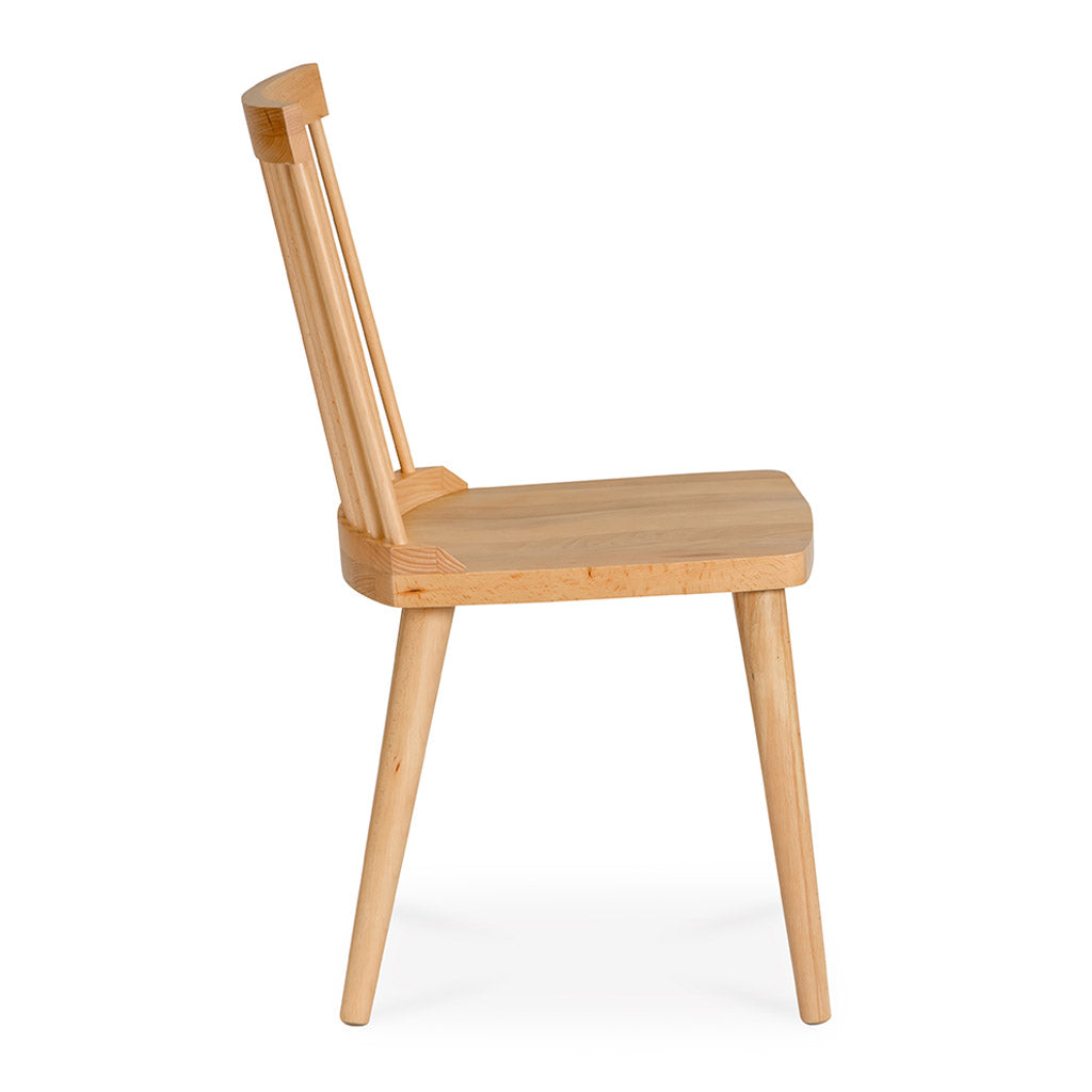 Elsa Scandinavian Wooden European Beech Spindle Dining Chair INTERIOR SECRETS DC790-VN Miles Spindle Back Dining Chair
