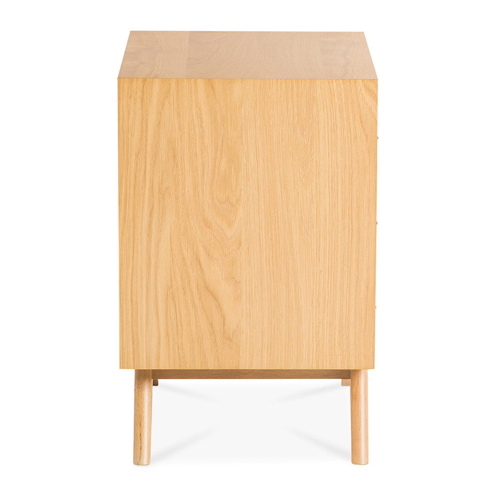 Erika Scandinavian Wooden Oak Bedside Table with Drawer INTERIOR SECRETS  CF860-VN Nora Scandinavian Lamp Side Table - Natural