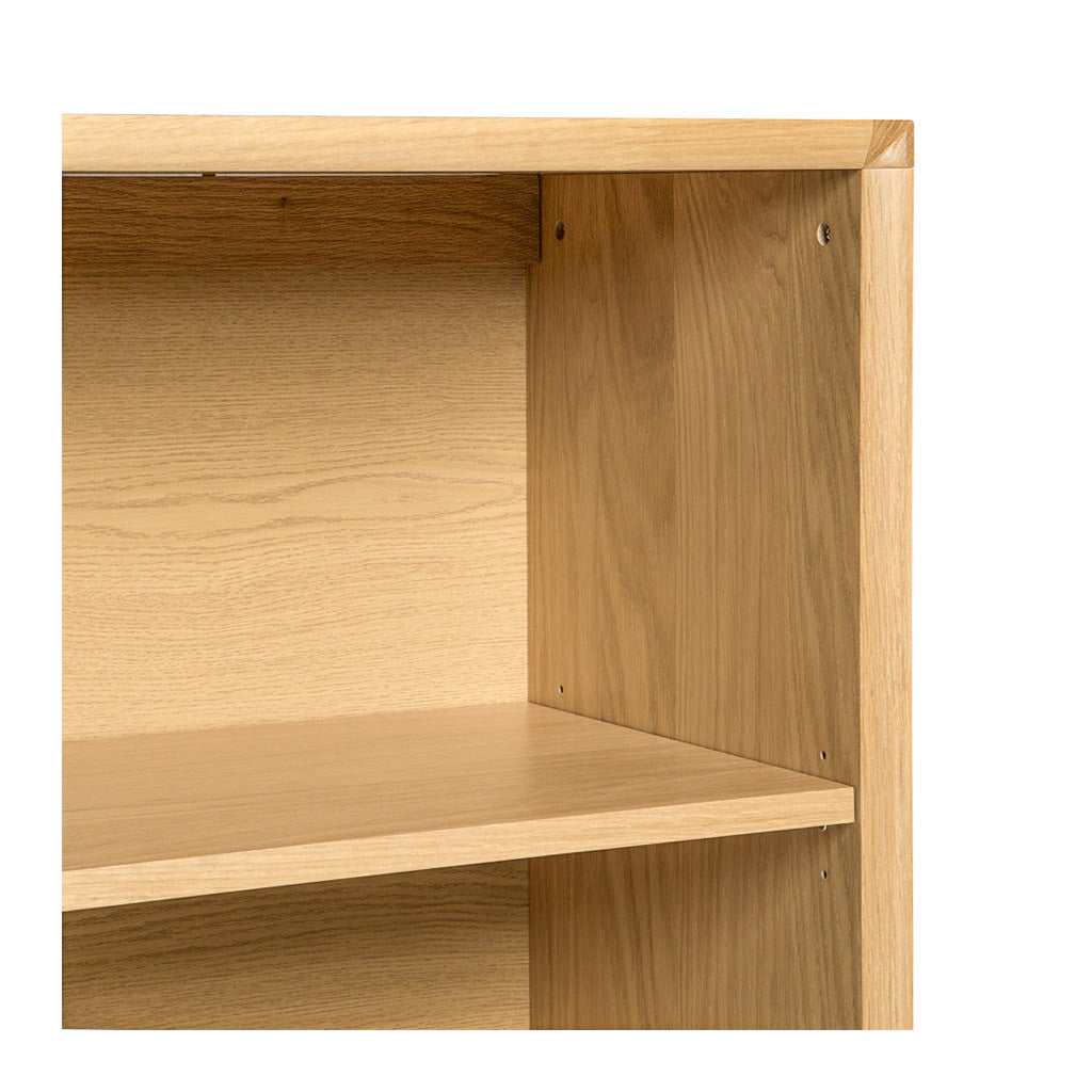 Erika Scandinavian Wooden Oak Low Bookcase / Bookshelf BROSA Elizabeth Low Bookcase INTERIOR SECRETS DT958-VN Nora Scandinavian Wide Bookshelf