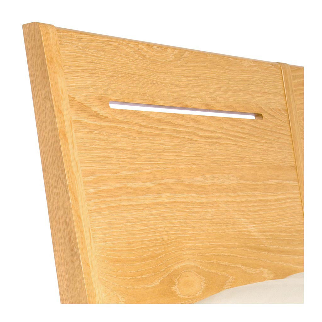 Hans Scandinavian Wooden Oak Queen Bed