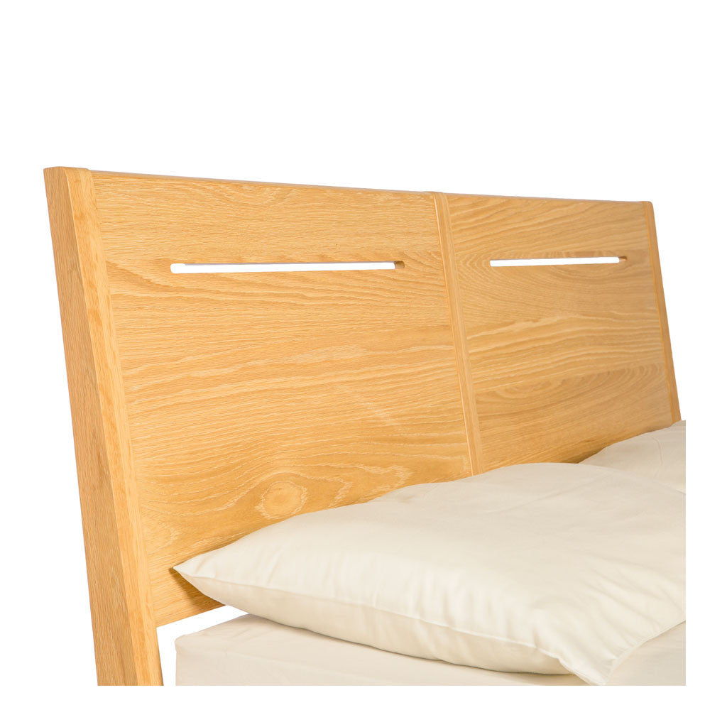 Hans Scandinavian Wooden Oak Queen Bed