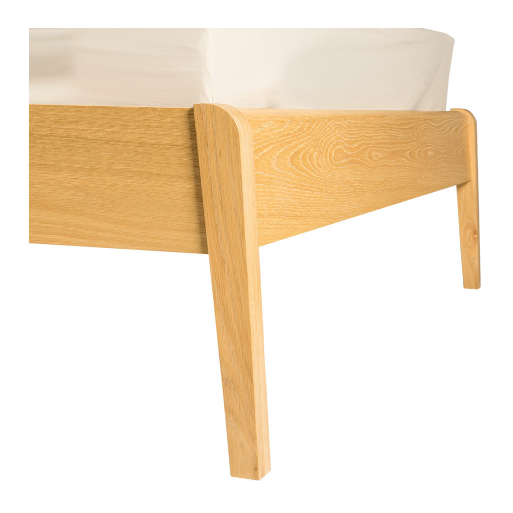 Hans Scandinavian Wooden Oak Queen Bed