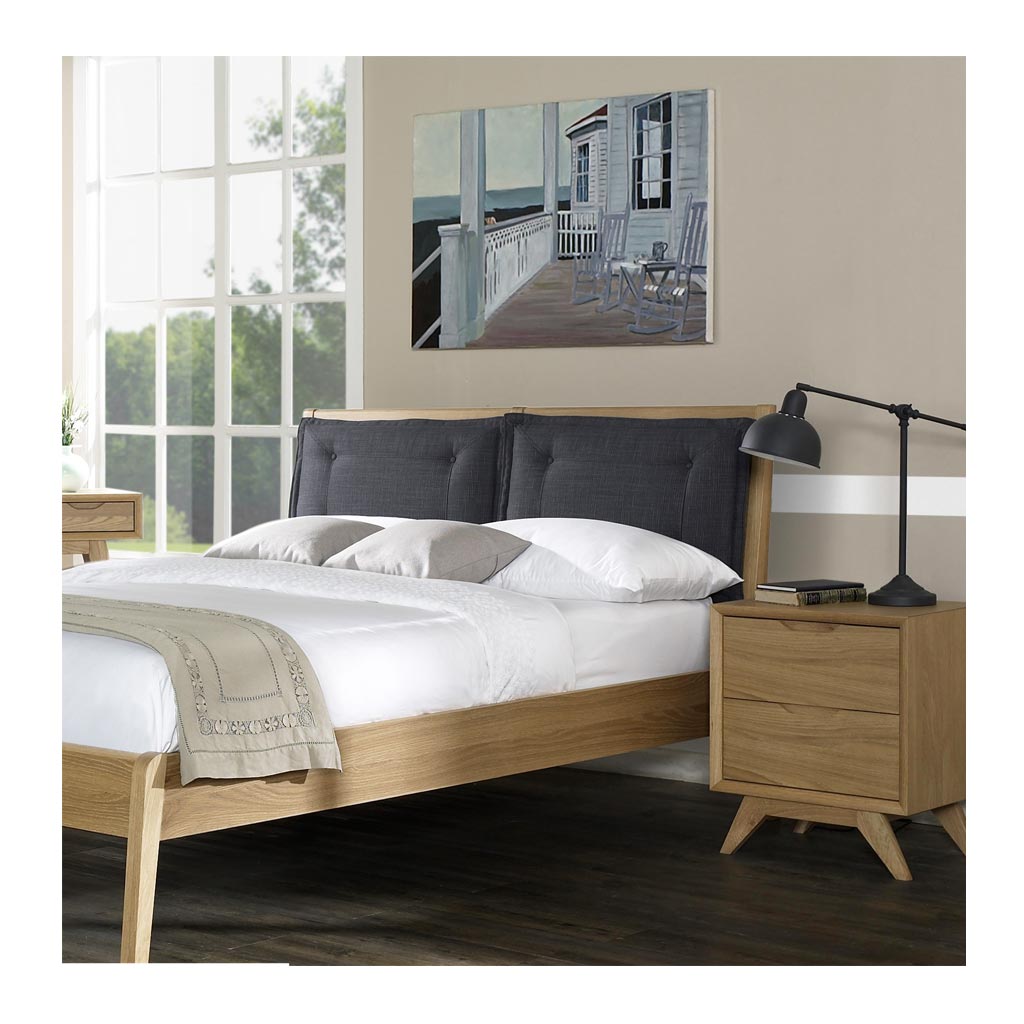 Dark Grey Headrest Cushions for Hans King Bed