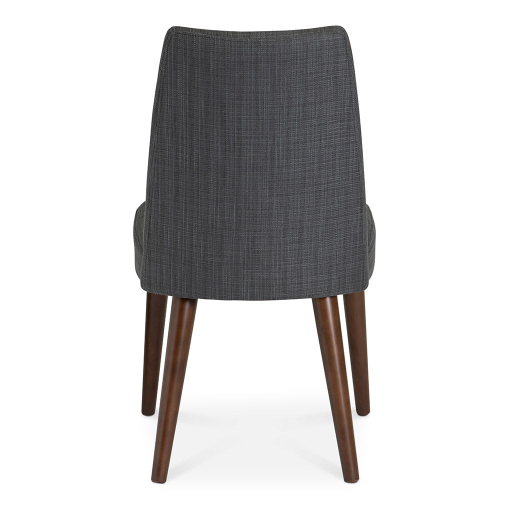 Jensen Scandinavian Walnut European Beech Wood and Dark Grey Fabric Dining Chair