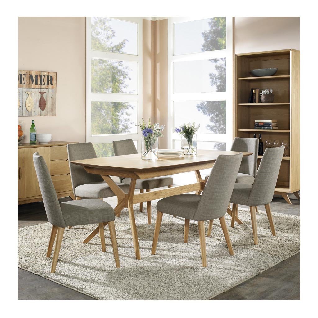 Josefine Scandinavian Wooden Oak and Grey Linen Dining Chair INTERIOR SECRETS DC789STE-VN Miles Scandinavian Upholstered Modern Dining Chair MATT BLATT Norfolk Dining Chair