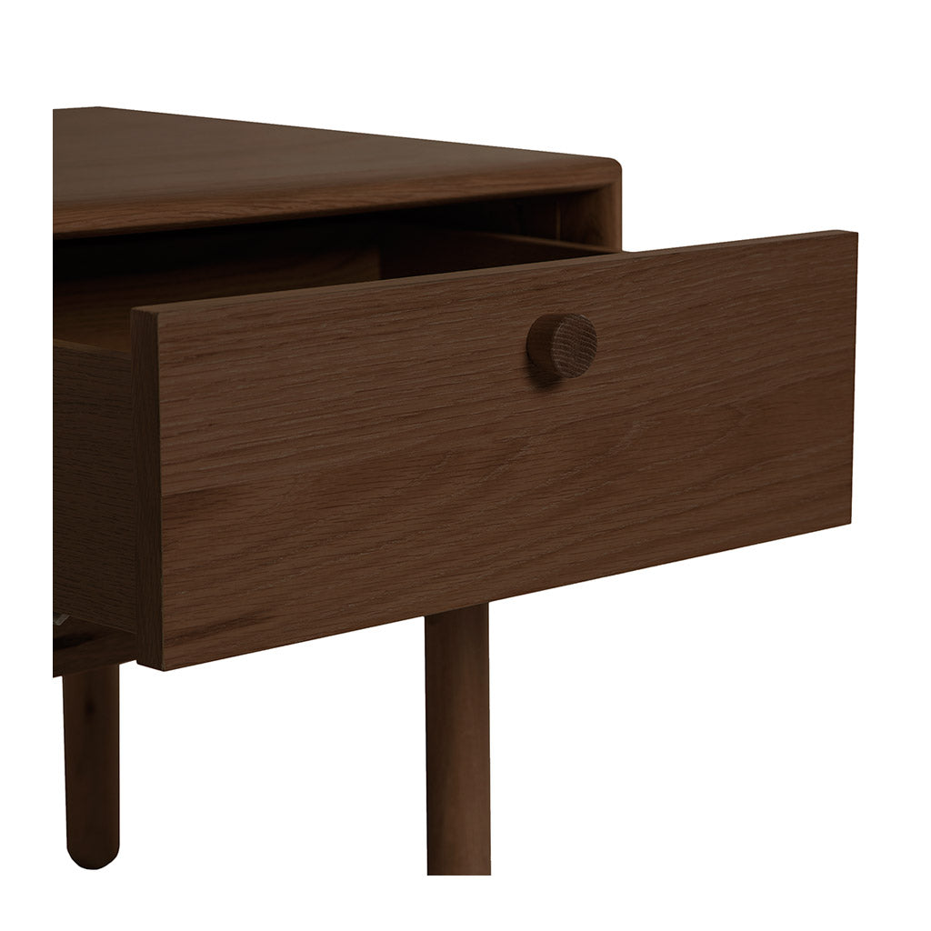 Kenjin Japanese Scandinavian Walnut and Beech Wood Bedside Table with Drawer INTERIOR SECRETS  ST2142-VN Kenston Lamp Side Table with Drawer - Walnut, LIFE INTERIORS Koto Bedside Table with 1 Drawer (Walnut)