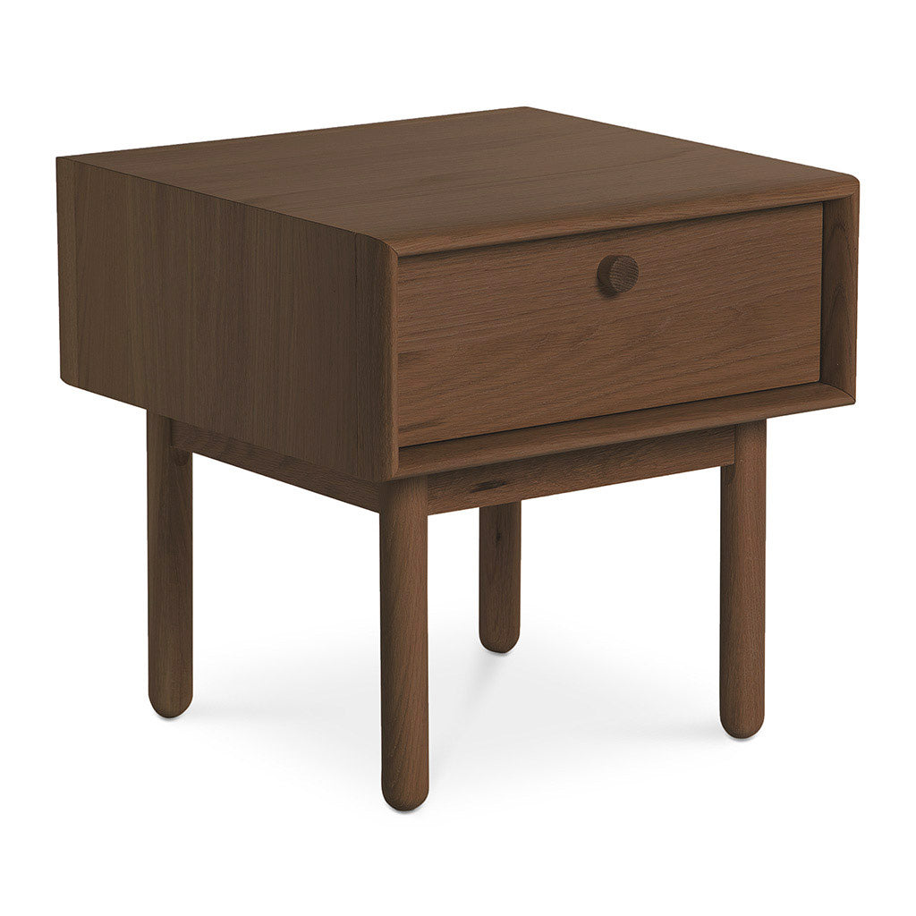 Kenjin Japanese Scandinavian Walnut and Beech Wood Bedside Table with Drawer INTERIOR SECRETS  ST2142-VN Kenston Lamp Side Table with Drawer - Walnut, LIFE INTERIORS Koto Bedside Table with 1 Drawer (Walnut)