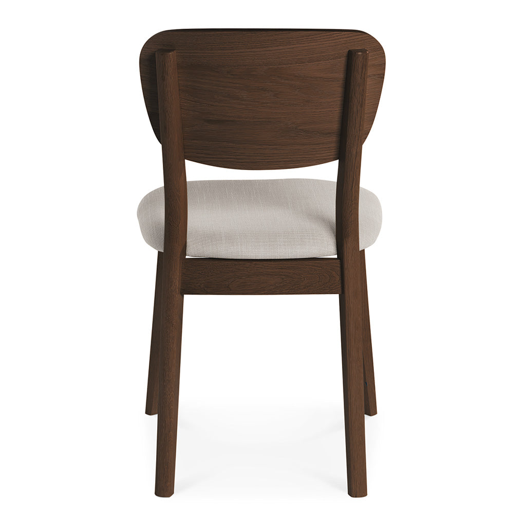 Logan Scandinavian Walnut and Beech Wood Grey Linen Dining Chair INTERIOR SECRETS  DC785WAL-VN Johansen Veneer Dining Chair - Fabric Seat - Walnut