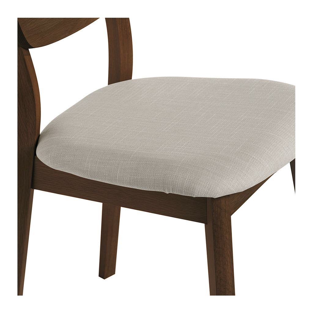 Logan Scandinavian Walnut and Beech Wood Grey Linen Dining Chair INTERIOR SECRETS  DC785WAL-VN Johansen Veneer Dining Chair - Fabric Seat - Walnut