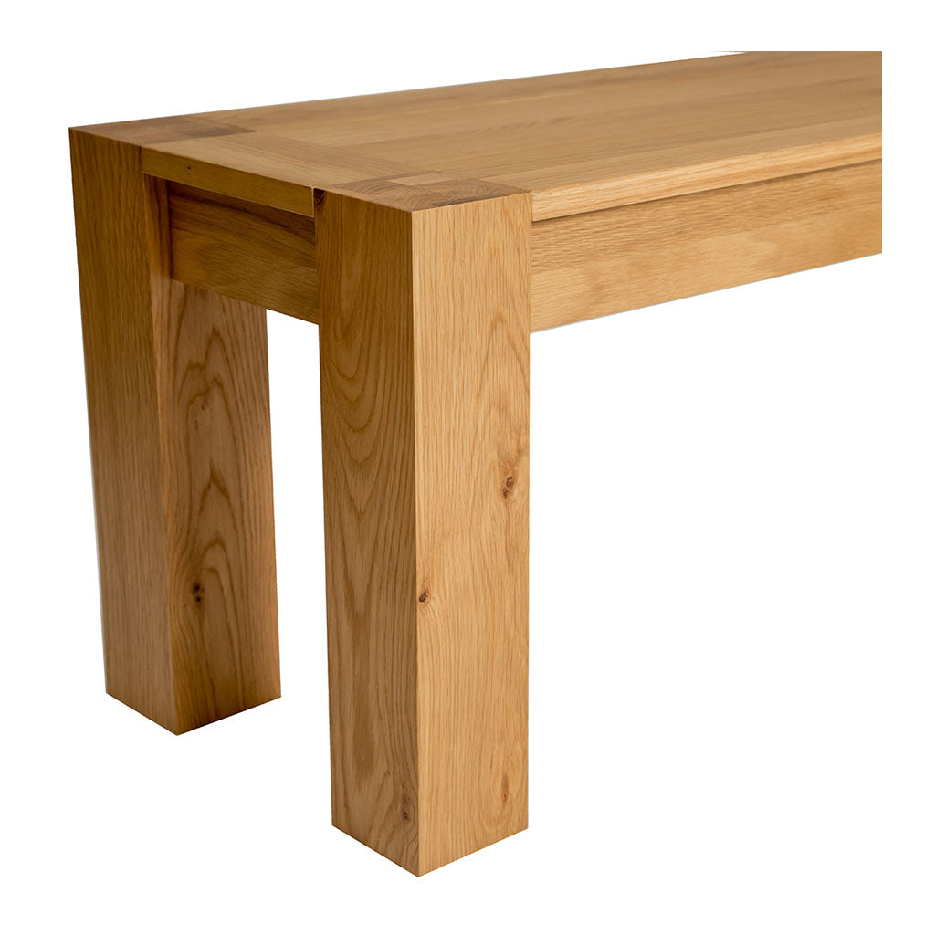 Lukas Scandinavian Rustic Wooden Oak Dining Bench