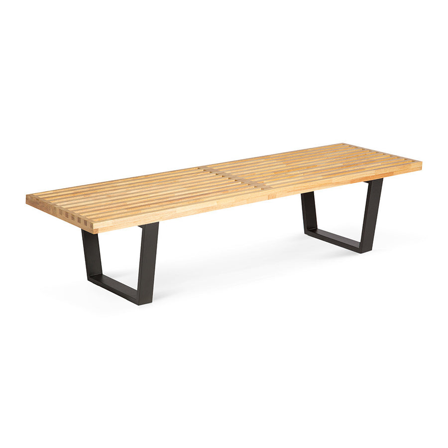 Mid Century Modern Replica George Nelson Wooden Platform Bench in Medium