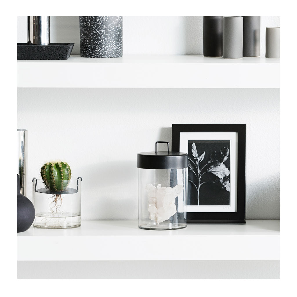 Other décor Zakkia Glass Jar - Large Black 160208001LBLK lifestyle