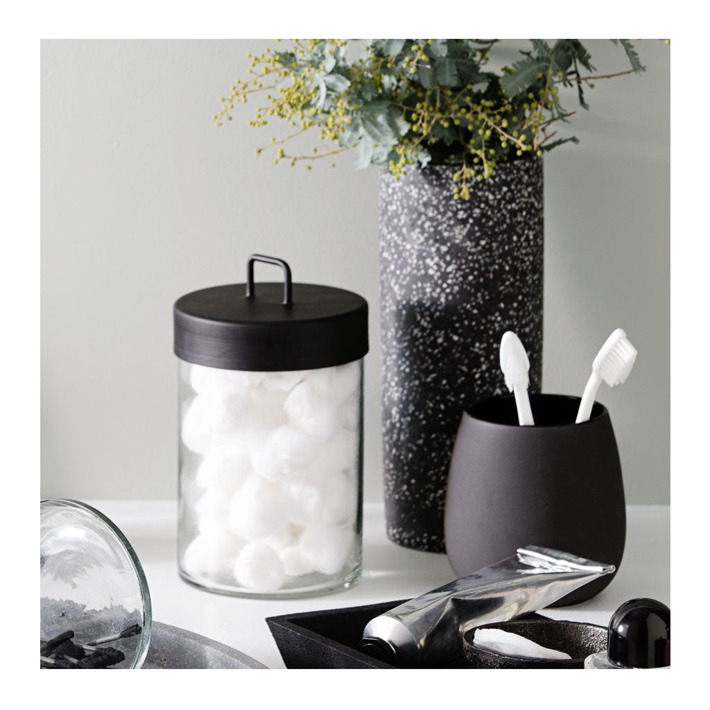 Other décor Zakkia Glass Jar - Large Black 160208001LBLK lifestyle