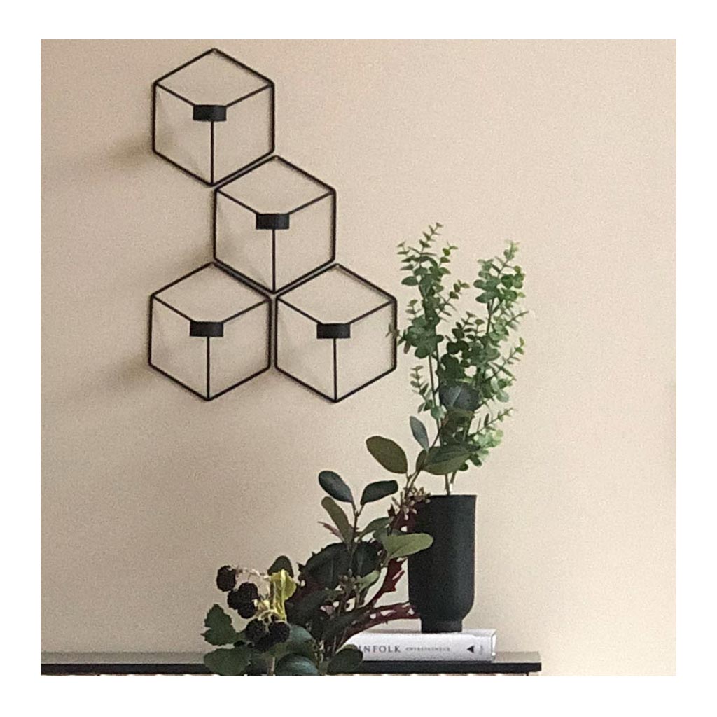 Candle Holders Menu POV Wall Candle Holder - Black 4766539