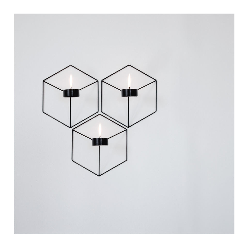 Candle Holders Menu POV Wall Candle Holder - Black 4766539