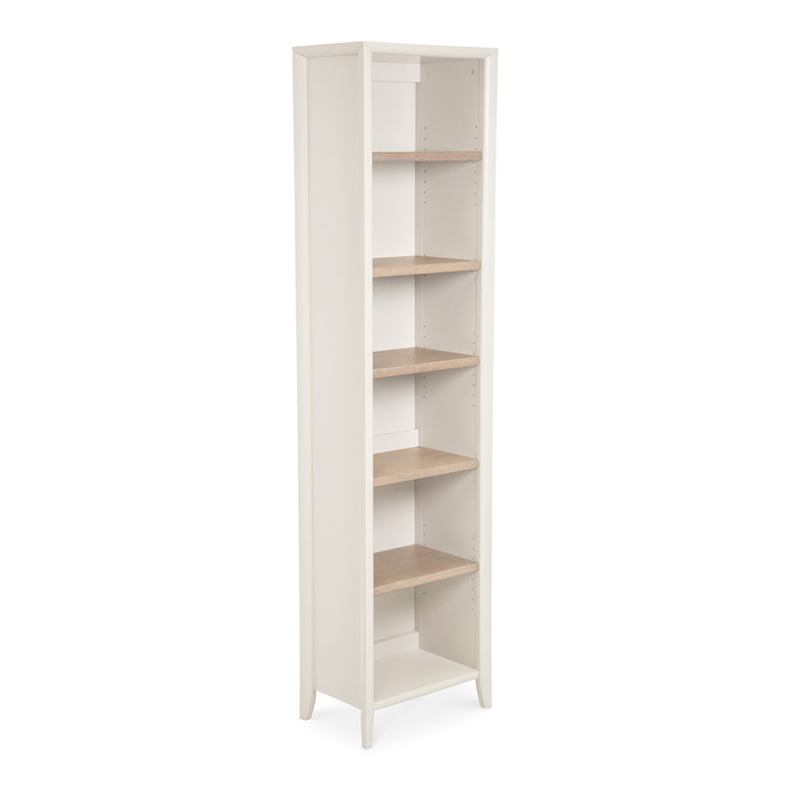 Sienna French Provincial Wooden Oak Narrow Bookcase / Bookshelf