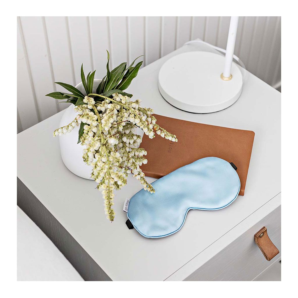 Sleepy Silk, Silk Eye Mask - Sky Blue Silk Sleep Mask (SS-EM-BL00), Silky Tots Silk Eye Mask, Slip Sleep Mask, SHHH Silk Silk Eye Mask