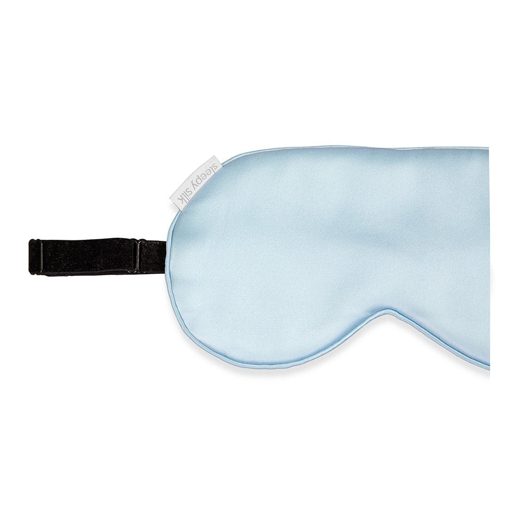 Sleepy Silk, Silk Eye Mask - Sky Blue Silk Sleep Mask (SS-EM-BL00), Silky Tots Silk Eye Mask, Slip Sleep Mask, SHHH Silk Silk Eye Mask