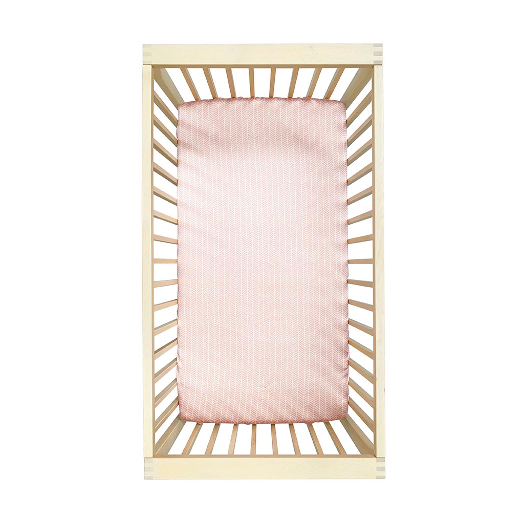 Sleepy Silk, Silk Fitted Sheet for Cots / Cribs - Blush Herringbone Pink - pattern (SS-FC-PK01) for baby hair loss and baby bald spots, Silky Tots 100% Silk Cot Sheet, Pawda Baby 100% Mulberry Silk Cot Full Fitted Sheet, Monday Silks, Baby Tresses Cot Bed Sheet