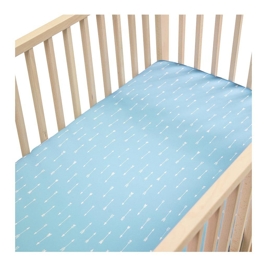 Sleepy Silk, Silk Fitted Sheet for Cots / Cribs - Sky Arrows Blue - pattern (SS-FC-BL01) for baby hair loss and baby bald spots, Silky Tots 100% Silk Cot Sheet, Pawda Baby 100% Mulberry Silk Cot Full Fitted Sheet, Monday Silks, Baby Tresses Cot Bed Sheet