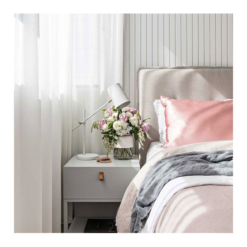 Sleepy Silk, Silk Pillowcase - Blush Pink (SS-PC-PK00), Silky Tots Double Sided Silk Pillow Slip, Pawda Baby 100% Mulberry Silk Junior or Adult Pillow Case, Slip Pillowcase, SHHH Silk Silk Pillowcase