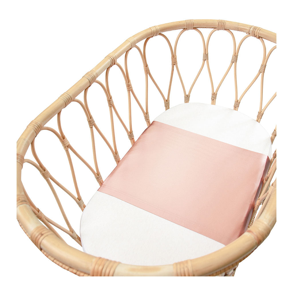 Sleepy Silk, Silk Sleeve, Set of 2 (Bassinet & Cot / Crib Sleeve) - Dove Grey - Blush Pink (SS-BC-PK00) for baby hair loss and baby bald spots, Silky Tots Silk Cot Slip + Silk Bassinet Slip, Pawda Baby 100% Mulberry Silk Cot Semi Sheet and Silk Semi Sheet for Bassinet, Monday Silks, Baby Tresses Cot Bed Sheet