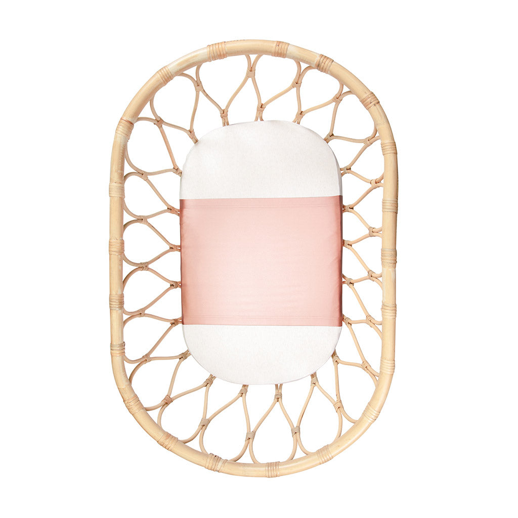 Sleepy Silk, Silk Sleeve for Bassinets - Blush Pink (SS-BS-PK00) for baby hair loss and baby bald spots, Silky Tots Silk Bassinet Slip, Pawda Baby 100% Mulberry Silk Semi Sheet for Bassinet, Monday Silks, Baby Tresses Cot Bed Sheet