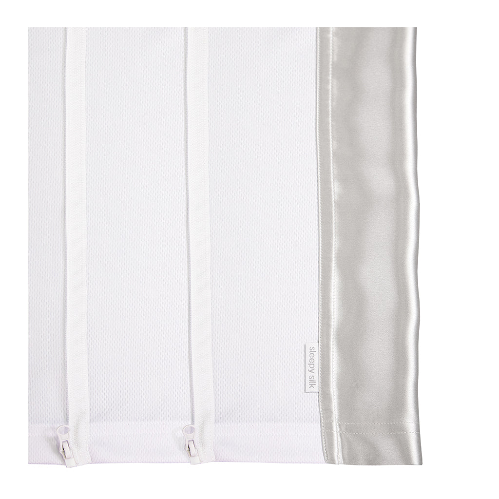 Sleepy Silk, Silk Sleeve for Bassinets - Dove Grey Grey (SS-BS-GR00) for baby hair loss and baby bald spots, Silky Tots Silk Bassinet Slip, Pawda Baby 100% Mulberry Silk Semi Sheet for Bassinet, Monday Silks, Baby Tresses Cot Bed Sheet