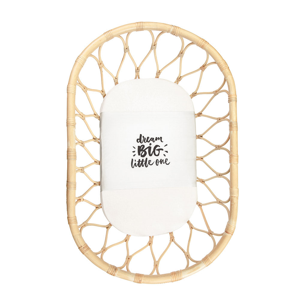 Sleepy Silk, Silk Sleeve for Bassinets - Dream Big White - pattern (SS-BS-WH01) for baby hair loss and baby bald spots, Silky Tots Silk Bassinet Slip, Pawda Baby 100% Mulberry Silk Semi Sheet for Bassinet, Monday Silks, Baby Tresses Cot Bed Sheet