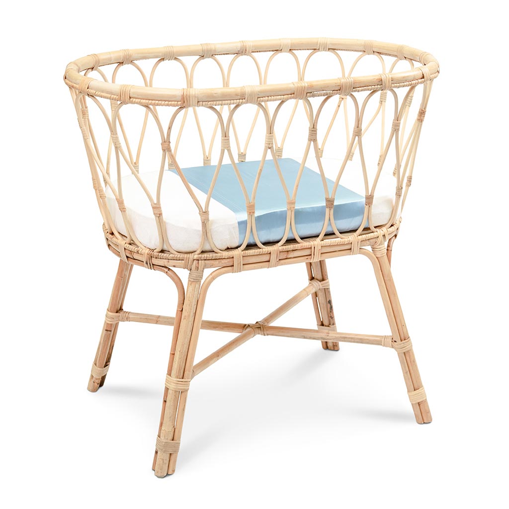 Sleepy Silk, Silk Sleeve for Bassinets - Sky Blue (SS-BS-BL00) for baby hair loss and baby bald spots, Silky Tots Silk Bassinet Slip, Pawda Baby 100% Mulberry Silk Semi Sheet for Bassinet, Monday Silks, Baby Tresses Cot Bed Sheet