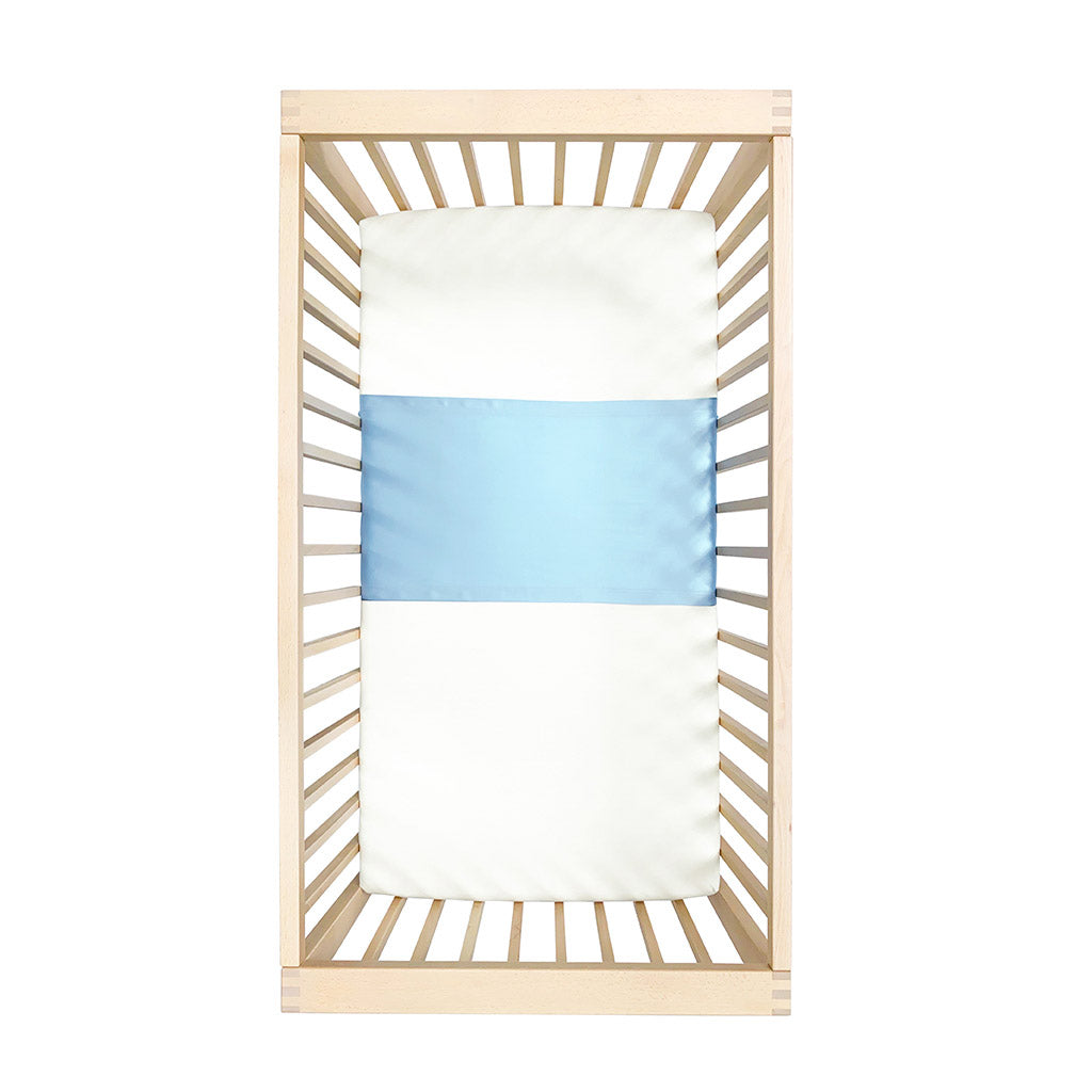 Sleepy Silk, Silk Sleeve for Cots / Cribs - Sky Blue (SS-CS-BL00) for baby hair loss and baby bald spots, Silky Tots Silk Cot Slip, Pawda Baby 100% Mulberry Silk Cot Semi Sheet, Monday Silks, Baby Tresses Cot Bed Sheet