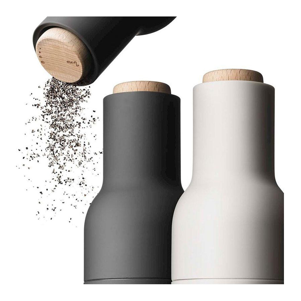 Tableware Norm Menu Bottle Grinder Set - Ash + Carbon with Beech Lid MEN4418399