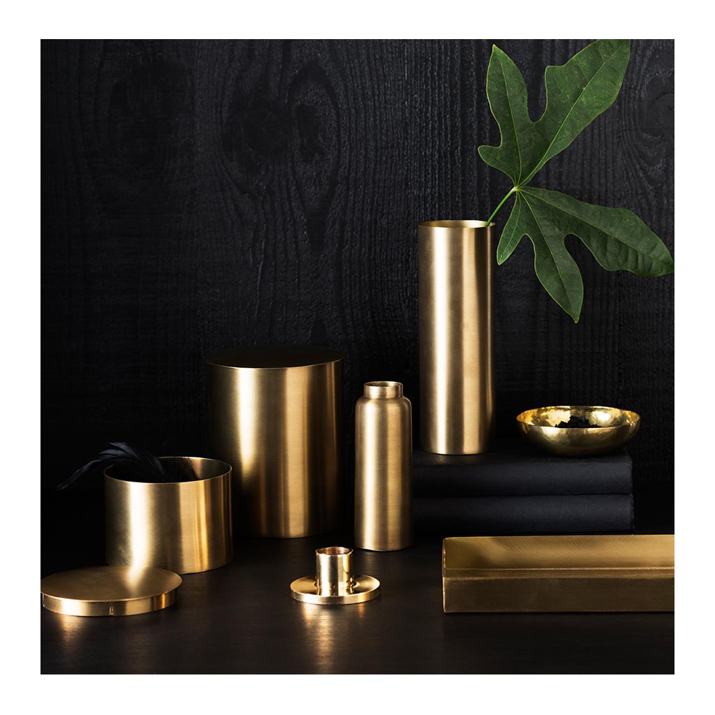 Vases Zakkia Bottle Vase - Brass 01-030-S-BRA