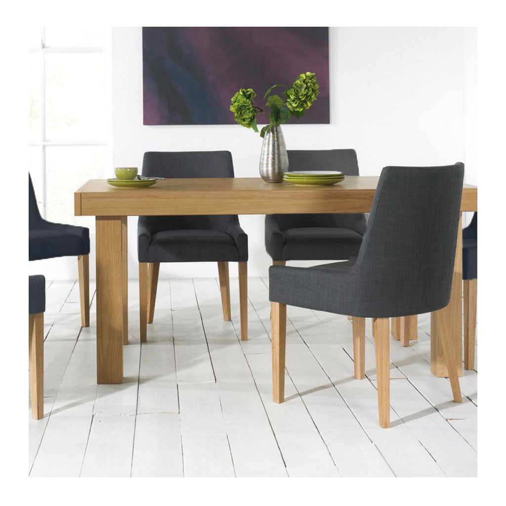 Anton Scandinavian Wooden Oak and Dark Grey Linen Dining Chair  INTERIOR SECRETS DC788STE-VN Ella Scoop Back Steel Upholstered Dining Chair MATT BLATT Bristol Dining Chair LIFE INTERIORS Stockholm Hug Dining Chair (Set of 2)