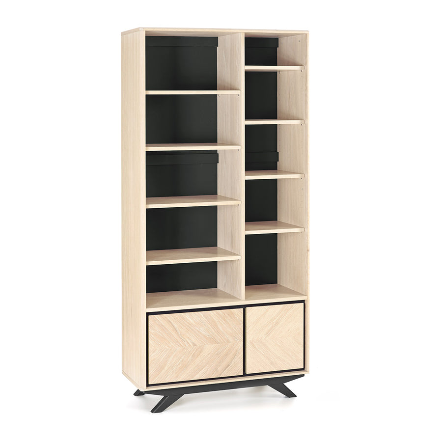 Archer Modern Scandinavian Wooden Oak Bookcase