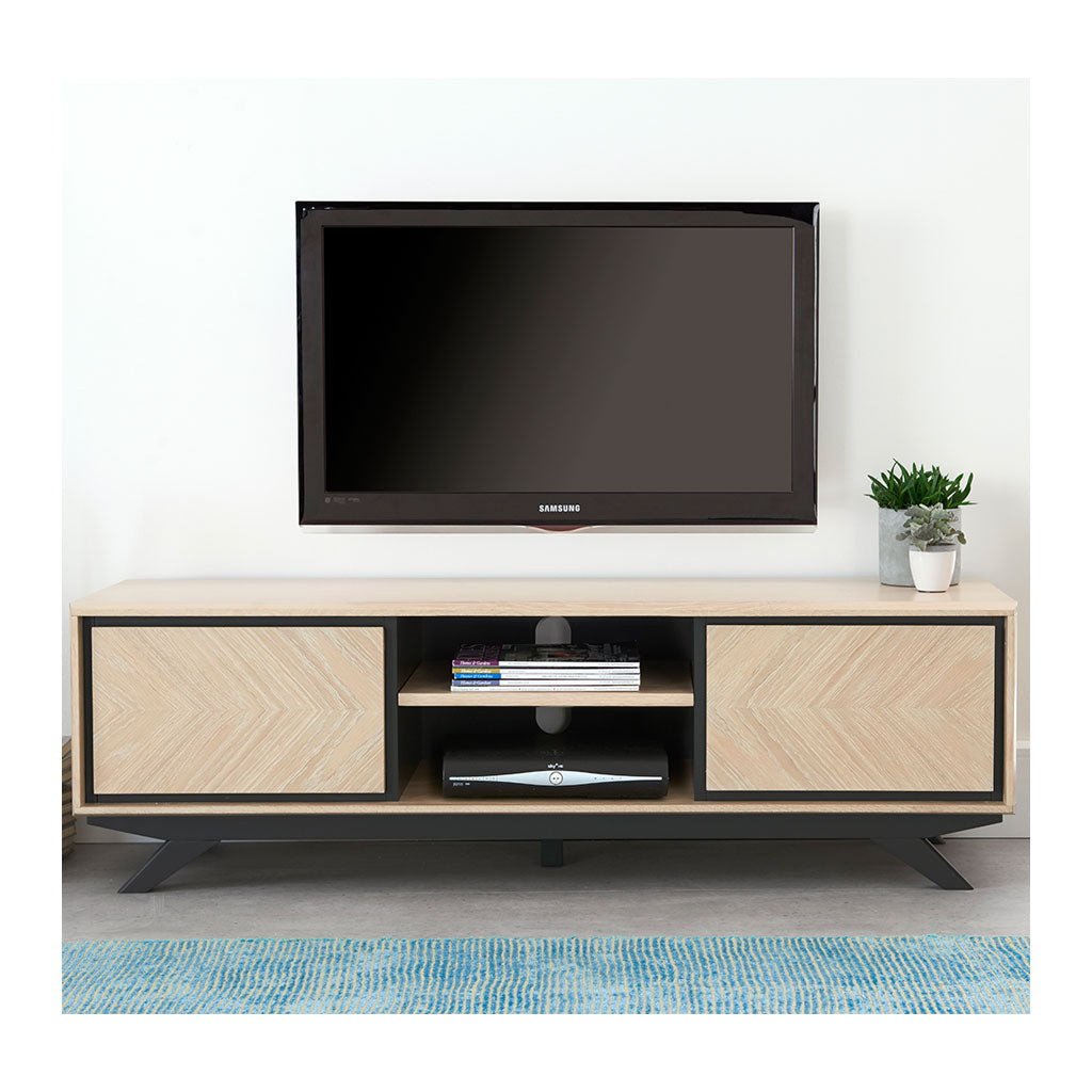 Archer Modern Scandinavian Wooden Oak Wide Entertainment Unit INTERIOR SECRETS  TV2003-VN Helga Entertainment TV Unit