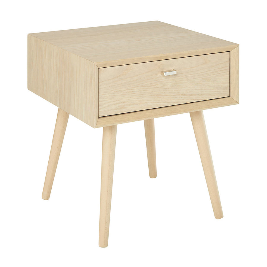 Astrid Danish Scandinavian Wooden Oak Bedside Table with Drawer